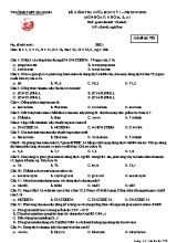 Đề kiểm tra giữa học kỳ I môn Hóa học Lớp 12 Khối A, B, A1 - Mã đề 789 - Năm học 2019-2020 - Trường THPT Gia Định